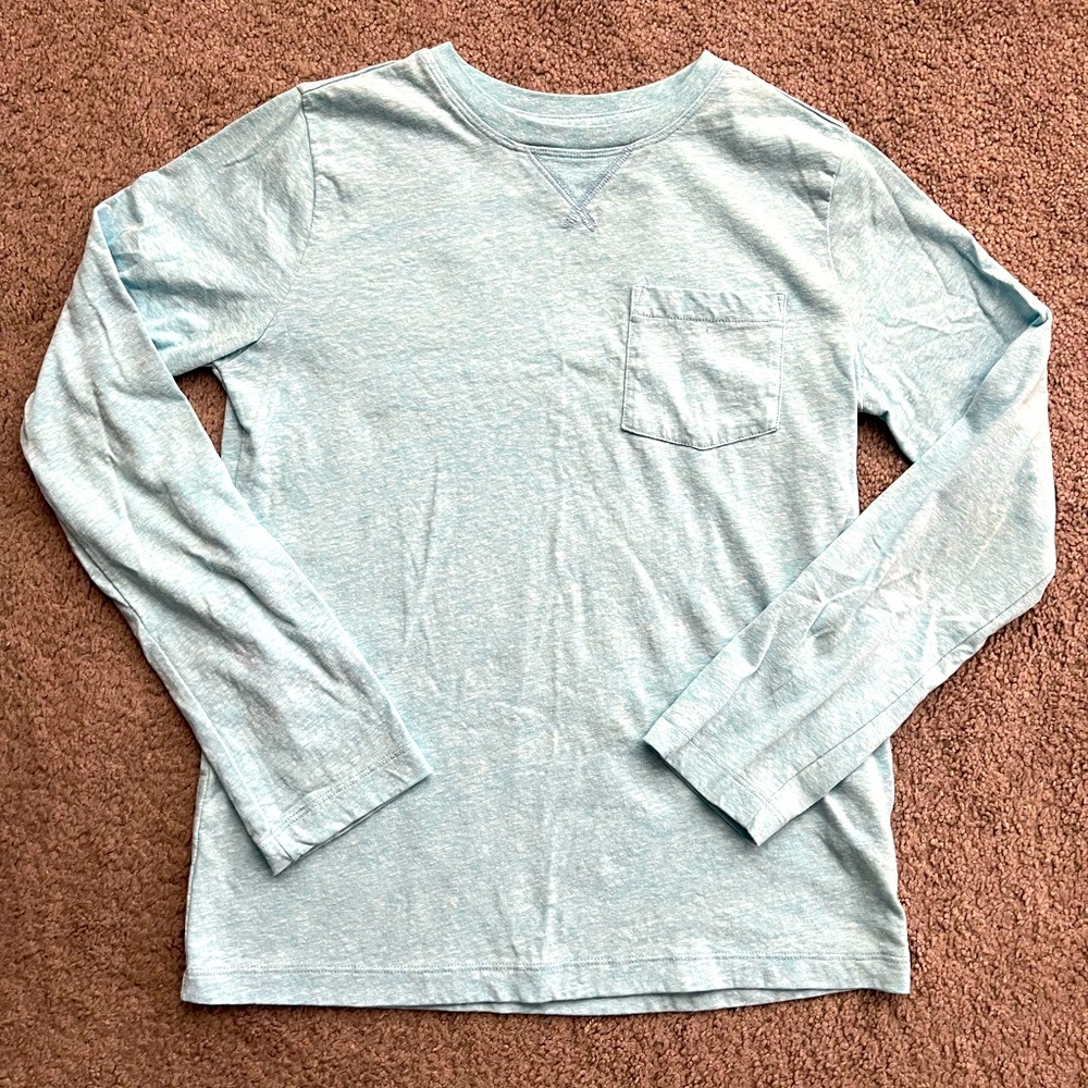 Kids Lands’ End Pocket Long-Sleeve Tee